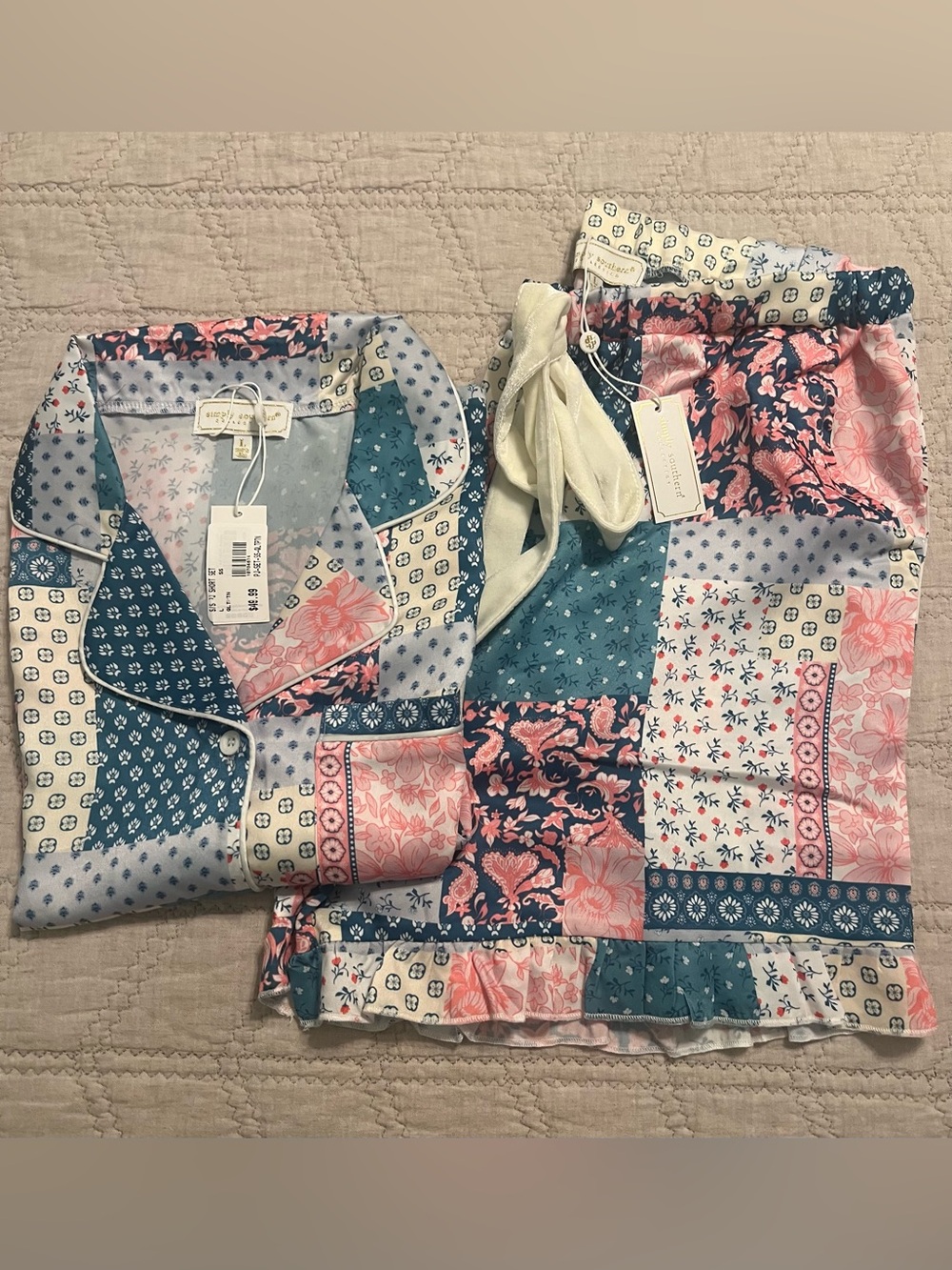 Simply Southern Patchwork PJs Size L